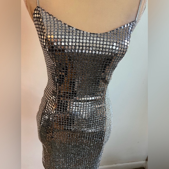 Vintage y2k sequin style spaghetti strap dress size small - Picture 2 of 8